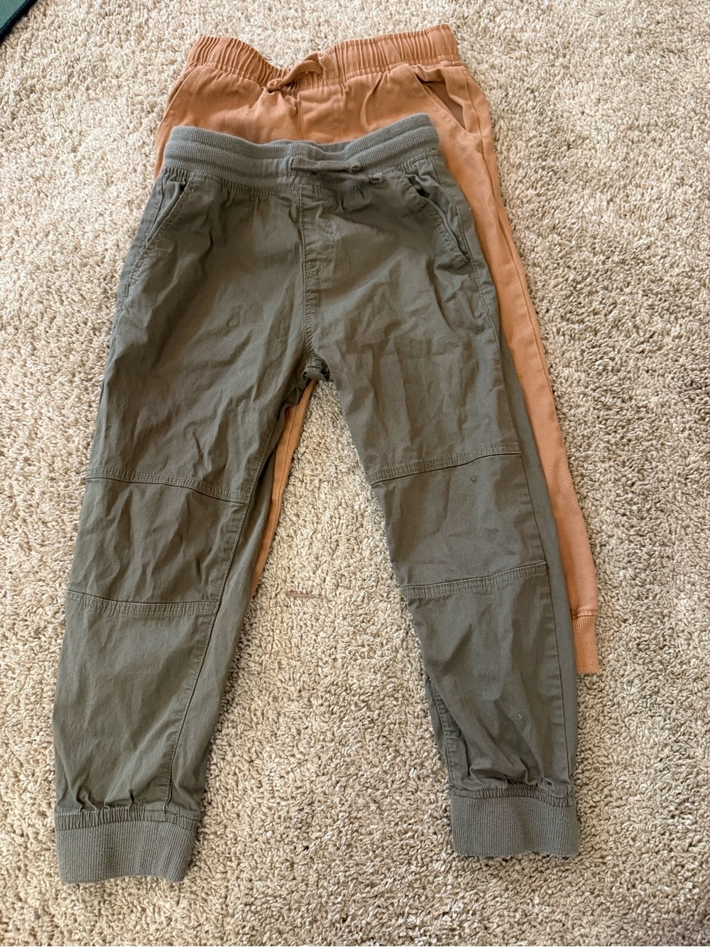 Kids Jogger Pants Bundle — Olive Green & Rust